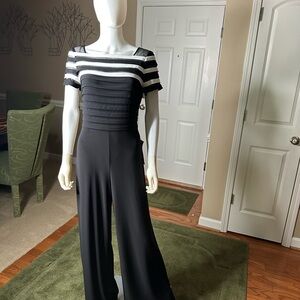 Adrianna Papell Black/White Banded Top Jumpsuit – Size 10 NWT